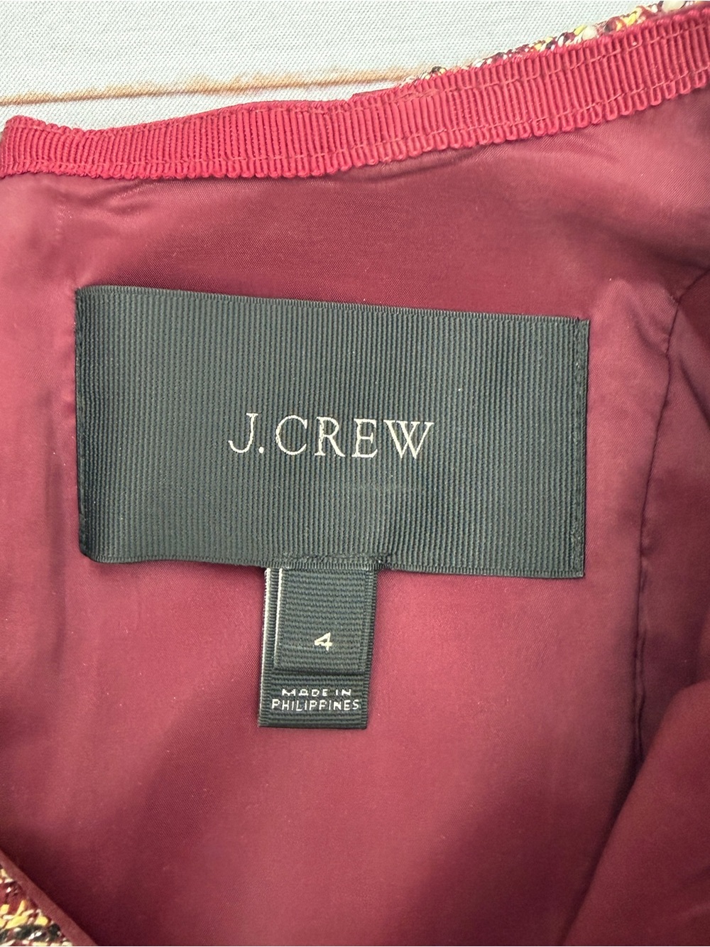 J.Crew Mixed Tweed Metallic Bouclé Fit & Flare Dress 4 Autumn Wedding Guest - Picture 4 of 9